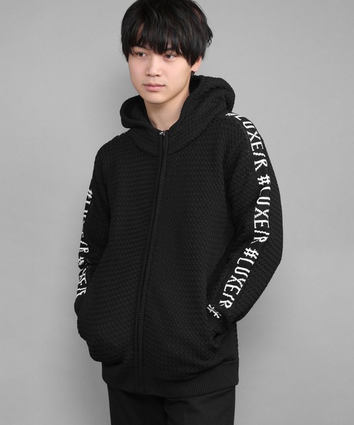 CERCA（チェルカ）の「RM/編み　ZIPパーカー（パーカー・メンズ・ダークグレー/ブラック/ライトグレー/ネイビー・MEDIUM/LARGE）」の2枚目の写真
