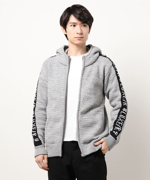 CERCA（チェルカ）の「RM/編み　ZIPパーカー（パーカー・メンズ・ダークグレー/ブラック/ライトグレー/ネイビー・MEDIUM/LARGE）」の7枚目の写真