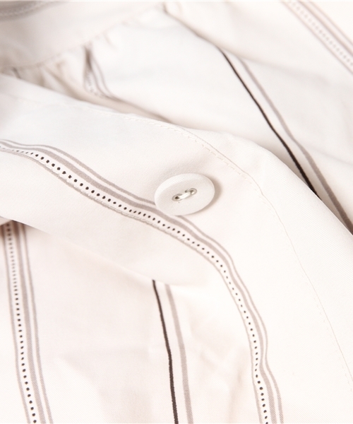 CIAOPANIC（チャオパニック）の「【Ciaopanic】オリジナルストライプ前釦SK（スカート・レディース・ベージュ/ネイビー・FREE）」の6枚目の写真