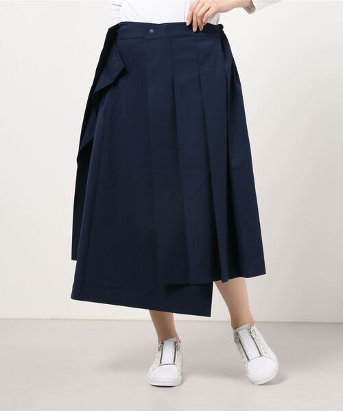 Y-3ワイスリークラシックリファインドウールスカートアシンメトリーグレー