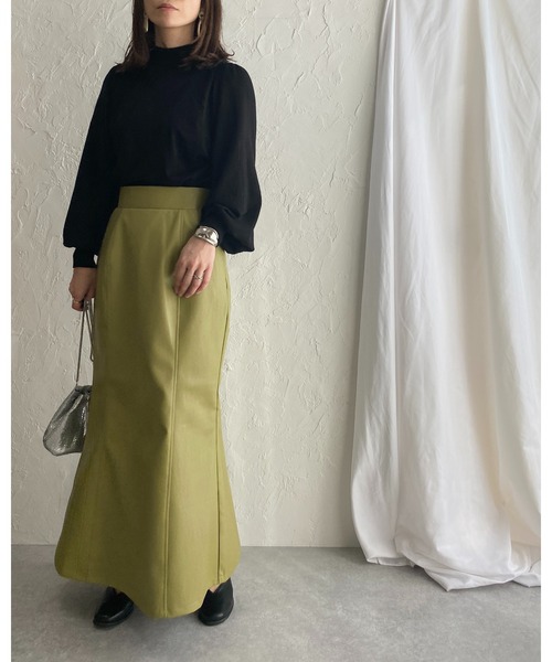 She's Closet(シーズクローゼット)の「モックネックバルーンスリーブショート丈ニット(ニット/セーター・レディース・アイボリー/パープル/ブラック・FREE)」の18枚目の写真