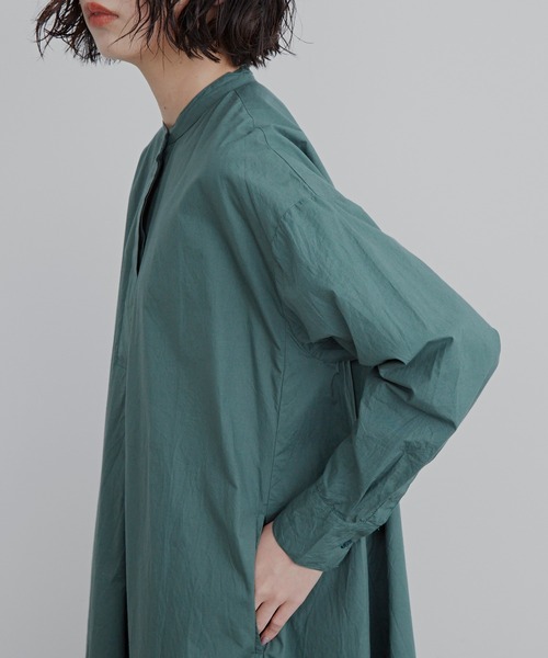 Libra Cue（リブラ キュー）の「コットンプレーンボリュームワンピース（ワンピース・レディース・ベージュ/パープル/グリーン・FREE）」の15枚目の写真