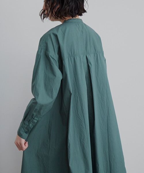 Libra Cue（リブラ キュー）の「コットンプレーンボリュームワンピース（ワンピース・レディース・ベージュ/パープル/グリーン・FREE）」の5枚目の写真