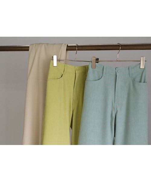 select MOCA（セレクトモカ）の「2021 SS ニースイッチングストレートパンツ（スラックス・レディース・ターコイズブルー/ライム/アイボリー・SMALL/MEDIUM）」の16枚目の写真