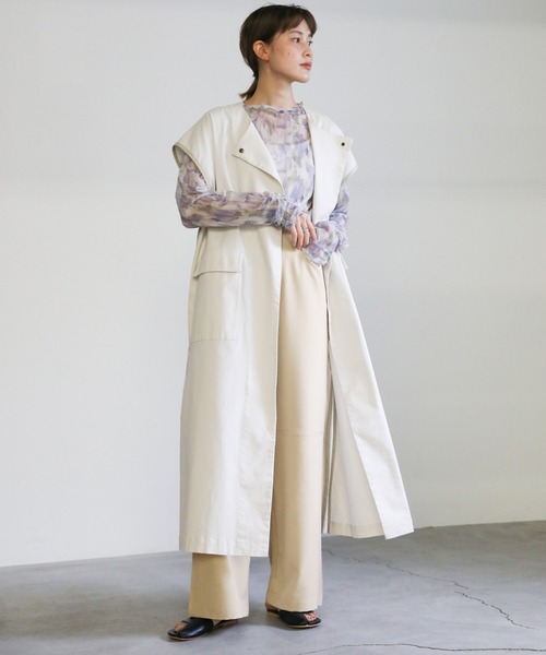 select MOCA（セレクトモカ）の「2021 SS ニースイッチングストレートパンツ（スラックス・レディース・ターコイズブルー/ライム/アイボリー・SMALL/MEDIUM）」の9枚目の写真