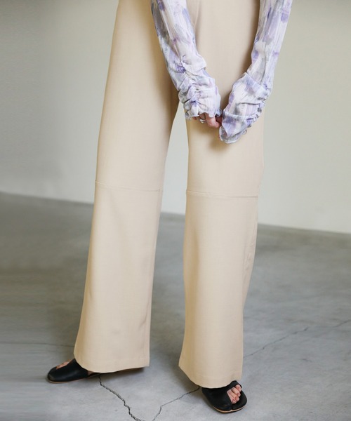 select MOCA（セレクトモカ）の「2021 SS ニースイッチングストレートパンツ（スラックス・レディース・ターコイズブルー/ライム/アイボリー・SMALL/MEDIUM）」の8枚目の写真