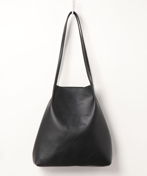 Te chichi TERRASSE（テチチテラス）の「フェイクレザートートバッグ（トートバッグ・レディース・ブラック/オフホワイト/グリーン・ﾌﾘ-）」の8枚目の写真