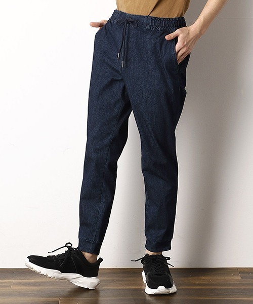 Purple&Yellow（パープルアンドイエロー）の「★ＴＶドラマ着用商品★ デニムジョガーパンツ（デニムパンツ・メンズ・ブルー系その他/ワンウォッシュ/ケミカルウォッシュ・MEDIUM/SMALL/LARGE/X-LARGE/X-SMALL）」の3枚目の写真