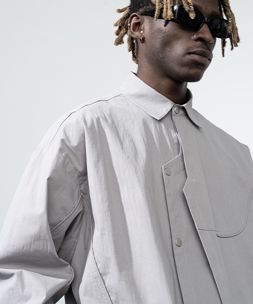HARSH AND CRUEL(ハーシュアンドクルーエル)の「【Harsh and Cruel】Deformation Avant-garde Shirts HY211030020(シャツ/ブラウス・メンズ・グレー・S/M/L/XL)」の8枚目の写真