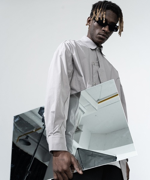 HARSH AND CRUEL(ハーシュアンドクルーエル)の「【Harsh and Cruel】Deformation Avant-garde Shirts HY211030020(シャツ/ブラウス・メンズ・グレー・S/M/L/XL)」の16枚目の写真
