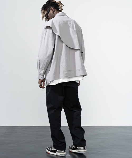 HARSH AND CRUEL(ハーシュアンドクルーエル)の「【Harsh and Cruel】Deformation Avant-garde Shirts HY211030020(シャツ/ブラウス・メンズ・グレー・S/M/L/XL)」の6枚目の写真