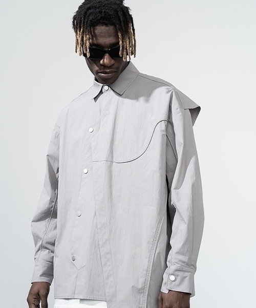 HARSH AND CRUEL(ハーシュアンドクルーエル)の「【Harsh and Cruel】Deformation Avant-garde Shirts HY211030020(シャツ/ブラウス・メンズ・グレー・S/M/L/XL)」の13枚目の写真