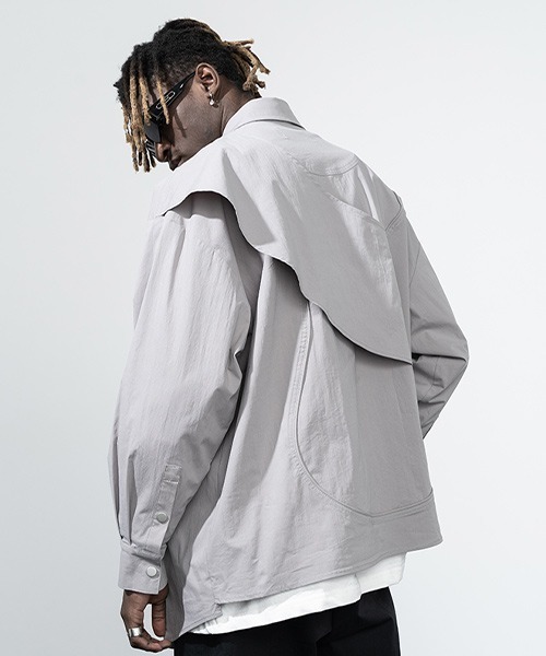 HARSH AND CRUEL(ハーシュアンドクルーエル)の「【Harsh and Cruel】Deformation Avant-garde Shirts HY211030020(シャツ/ブラウス・メンズ・グレー・S/M/L/XL)」の11枚目の写真