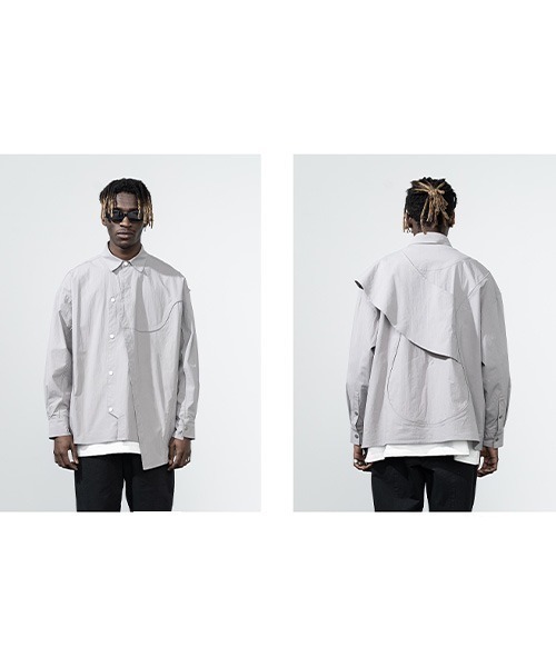 HARSH AND CRUEL(ハーシュアンドクルーエル)の「【Harsh and Cruel】Deformation Avant-garde Shirts HY211030020(シャツ/ブラウス・メンズ・グレー・S/M/L/XL)」の15枚目の写真
