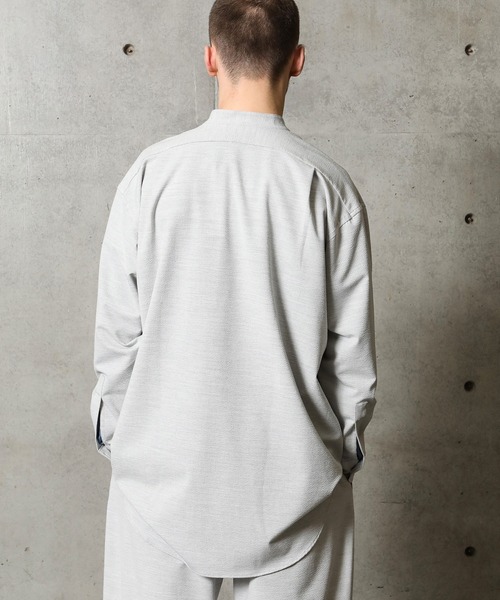 MEN'S BIGI（メンズビギ）の「シアサッカーフェイクプルオーバーシャツ（シャツ/ブラウス・メンズ・ブラック/グレー・01/03/02）」の8枚目の写真