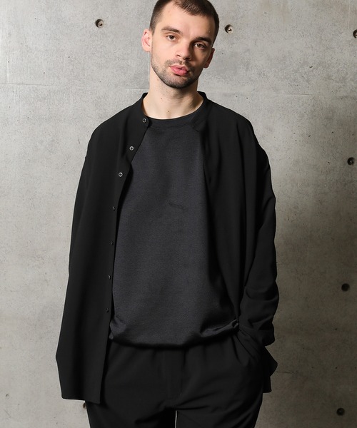 MEN'S BIGI（メンズビギ）の「シアサッカーフェイクプルオーバーシャツ（シャツ/ブラウス・メンズ・ブラック/グレー・01/03/02）」の10枚目の写真