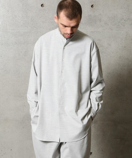 MEN'S BIGI（メンズビギ）の「シアサッカーフェイクプルオーバーシャツ（シャツ/ブラウス・メンズ・ブラック/グレー・01/03/02）」の20枚目の写真