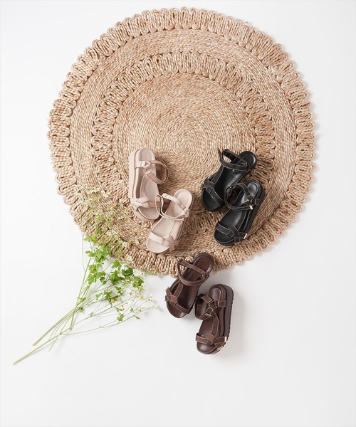 WILLSELECTION（ウィルセレクション）の「ステッチリボンスポーツサンダル（サンダル・レディース・ベージュ/ダークブラウン/ブラック・MEDIUM/LARGE）」の14枚目の写真