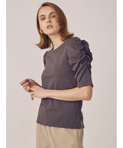 THE DAYZ TOKYO（ザデイズトーキョー）の「【THE DAYZ TOKYO】パワショルカットソー（Tシャツ/カットソー・レディース・オフホワイト/チャコールグレー/ブラック・FREE）」の3枚目の写真