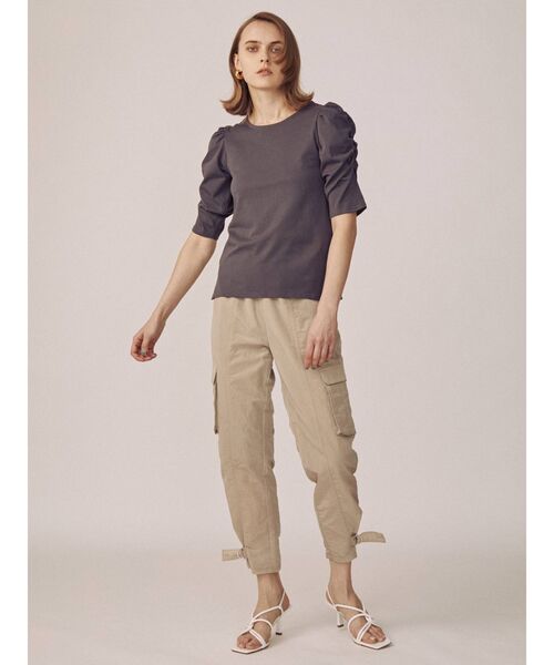 THE DAYZ TOKYO（ザデイズトーキョー）の「【THE DAYZ TOKYO】パワショルカットソー（Tシャツ/カットソー・レディース・オフホワイト/チャコールグレー/ブラック・FREE）」の4枚目の写真