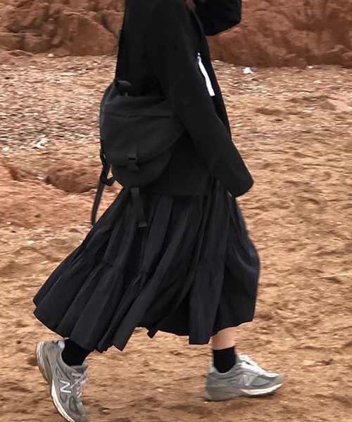 Ulysses(ユリシス)の「フレアティアードマキシスカート(スカート・レディース・ホワイト/ブラック/ブルー・F)」の8枚目の写真