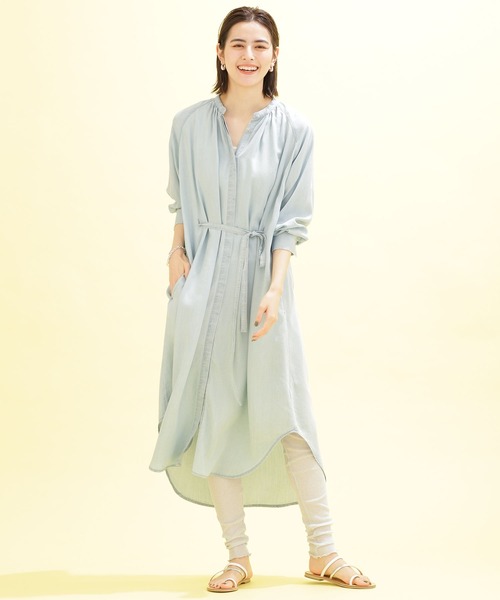 NANO universe（ナノユニバース）の「シアーレギンス13分丈（レギンス/スパッツ・レディース・アイボリー/チャコール・FREE）」の8枚目の写真