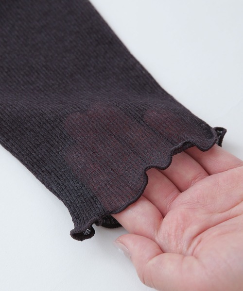 NANO universe（ナノユニバース）の「シアーレギンス13分丈（レギンス/スパッツ・レディース・アイボリー/チャコール・FREE）」の3枚目の写真