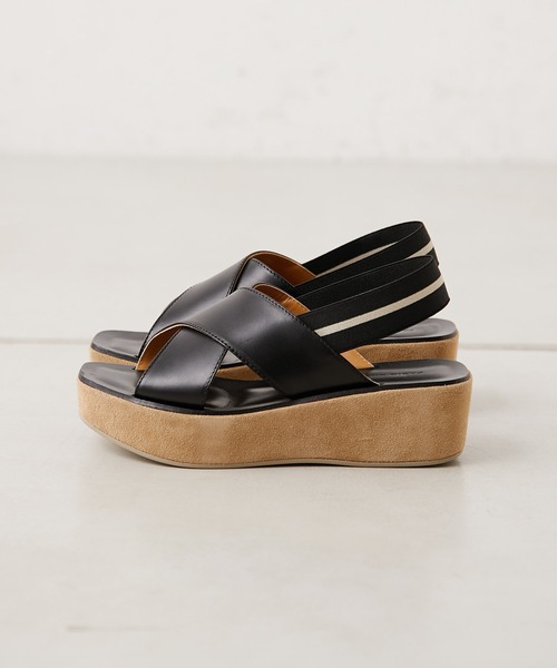 FABIO RUSCONI（ファビオルスコーニ）の「【FABIO RUSCONI ファビオルスコーニ】ウェッジソールサンダル（サンダル・レディース・ブラック・36/37/38/35）」の5枚目の写真