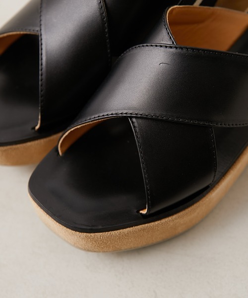 FABIO RUSCONI（ファビオルスコーニ）の「【FABIO RUSCONI ファビオルスコーニ】ウェッジソールサンダル（サンダル・レディース・ブラック・36/37/38/35）」の8枚目の写真