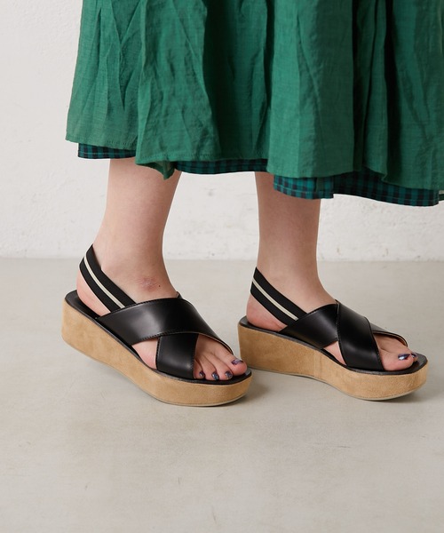 FABIO RUSCONI（ファビオルスコーニ）の「【FABIO RUSCONI ファビオルスコーニ】ウェッジソールサンダル（サンダル・レディース・ブラック・36/37/38/35）」の13枚目の写真