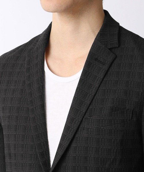 HIDEAWAYS NICOLE（ハイダウェイニコル）の「ガムストレッチジャケット（テーラードジャケット・メンズ・チャコールグレー/ライトグレー/ネイビー・LARGE/X-LARGE/MEDIUM）」の4枚目の写真