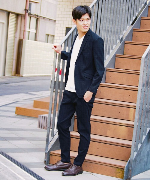 HIDEAWAYS NICOLE（ハイダウェイニコル）の「ガムストレッチジャケット（テーラードジャケット・メンズ・チャコールグレー/ライトグレー/ネイビー・LARGE/X-LARGE/MEDIUM）」の7枚目の写真