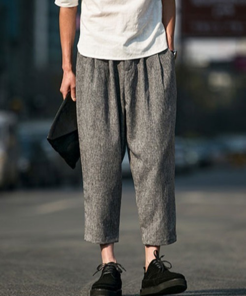 KOR（ケーオーアール）の「８分丈ルーズテーパードパンツ（その他パンツ・メンズ・ブラック/グレー・M/L/XL）」の5枚目の写真