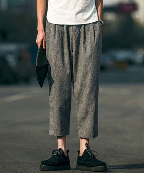 KOR（ケーオーアール）の「８分丈ルーズテーパードパンツ（その他パンツ・メンズ・ブラック/グレー・M/L/XL）」の9枚目の写真