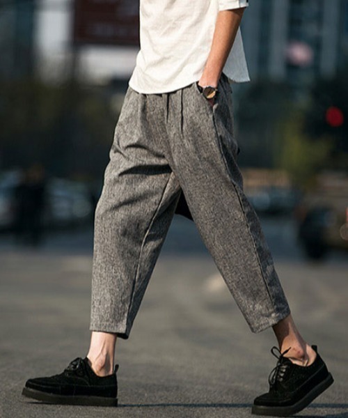 KOR（ケーオーアール）の「８分丈ルーズテーパードパンツ（その他パンツ・メンズ・ブラック/グレー・M/L/XL）」の12枚目の写真