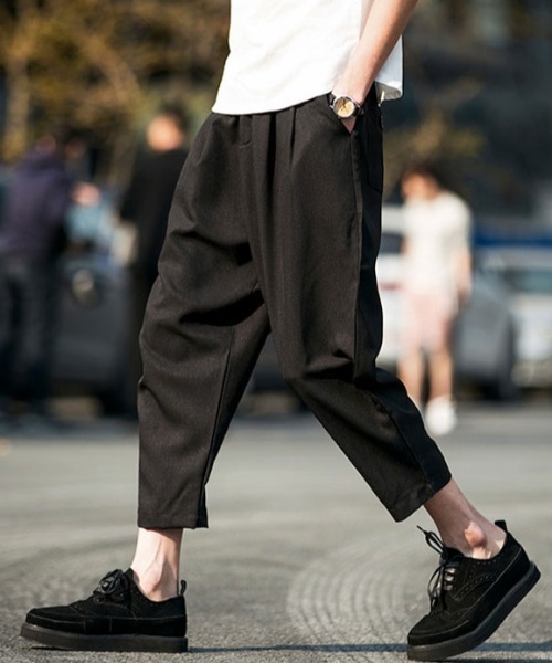 KOR（ケーオーアール）の「８分丈ルーズテーパードパンツ（その他パンツ・メンズ・ブラック/グレー・M/L/XL）」の6枚目の写真