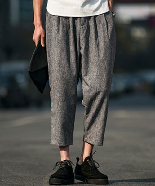 KOR（ケーオーアール）の「８分丈ルーズテーパードパンツ（その他パンツ・メンズ・ブラック/グレー・M/L/XL）」の10枚目の写真