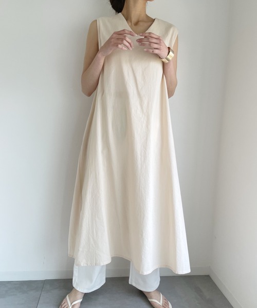 激安の ウエストひも付き2wayフレアリネンvネックマキシワンピース 即日出荷 Help Traino Id