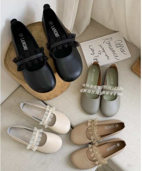 LAC-VERT(ラック・ヴェール)の「フリルレースシューズ(パンプス・レディース・ホワイト/ブラック/ベージュ/ミント・S/M/L)」の11枚目の写真