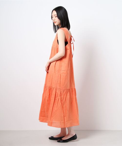 RODEO CROWNS WIDE BOWL（ロデオクラウンズワイドボウル）の「RELAXワンピース（ワンピース・レディース・オレンジ/アイボリー/ネイビー・FREE）」の5枚目の写真