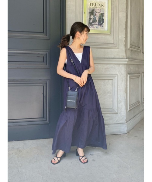 RODEO CROWNS WIDE BOWL（ロデオクラウンズワイドボウル）の「RELAXワンピース（ワンピース・レディース・オレンジ/アイボリー/ネイビー・FREE）」の3枚目の写真