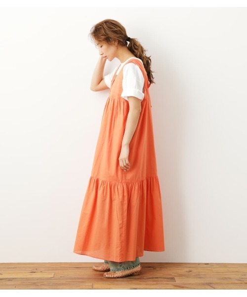 RODEO CROWNS WIDE BOWL（ロデオクラウンズワイドボウル）の「RELAXワンピース（ワンピース・レディース・オレンジ/アイボリー/ネイビー・FREE）」の6枚目の写真