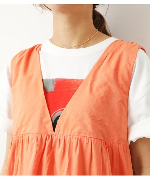 RODEO CROWNS WIDE BOWL（ロデオクラウンズワイドボウル）の「RELAXワンピース（ワンピース・レディース・オレンジ/アイボリー/ネイビー・FREE）」の8枚目の写真