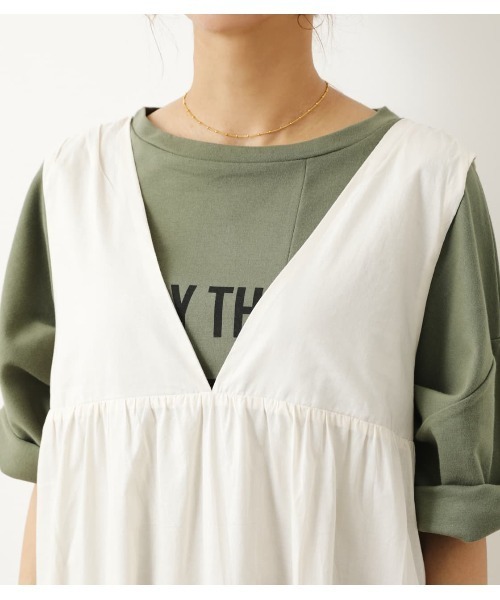 RODEO CROWNS WIDE BOWL（ロデオクラウンズワイドボウル）の「RELAXワンピース（ワンピース・レディース・オレンジ/アイボリー/ネイビー・FREE）」の13枚目の写真