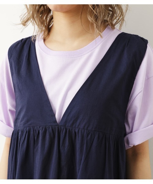 RODEO CROWNS WIDE BOWL（ロデオクラウンズワイドボウル）の「RELAXワンピース（ワンピース・レディース・オレンジ/アイボリー/ネイビー・FREE）」の18枚目の写真