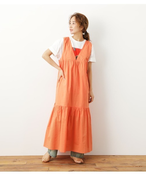 RODEO CROWNS WIDE BOWL（ロデオクラウンズワイドボウル）の「RELAXワンピース（ワンピース・レディース・オレンジ/アイボリー/ネイビー・FREE）」の21枚目の写真