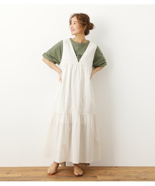 RODEO CROWNS WIDE BOWL（ロデオクラウンズワイドボウル）の「RELAXワンピース（ワンピース・レディース・オレンジ/アイボリー/ネイビー・FREE）」の22枚目の写真