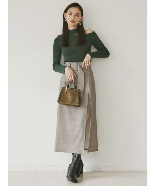 MURUA（ムルーア）の「ワイドベルトラップスカート（スカート・レディース・ブラック/アイボリー/モカ/その他1・1/2）」の11枚目の写真