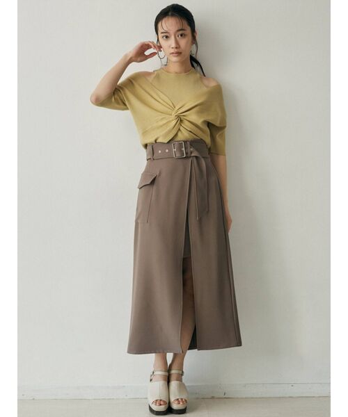 MURUA（ムルーア）の「ワイドベルトラップスカート（スカート・レディース・ブラック/アイボリー/モカ/その他1・1/2）」の17枚目の写真