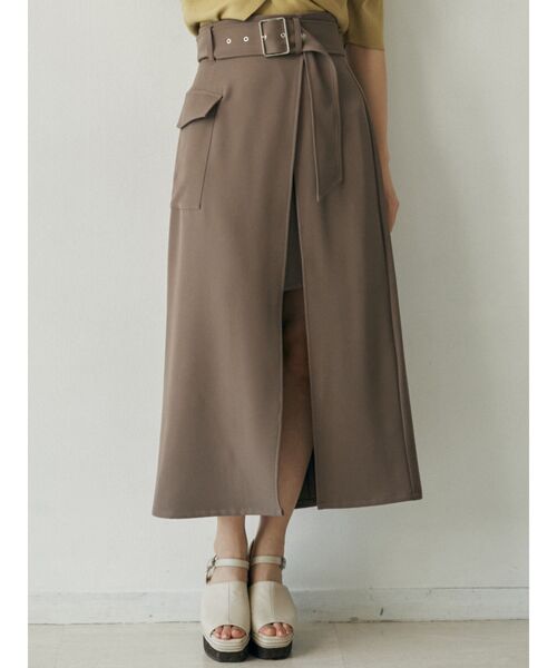 MURUA（ムルーア）の「ワイドベルトラップスカート（スカート・レディース・ブラック/アイボリー/モカ/その他1・1/2）」の5枚目の写真